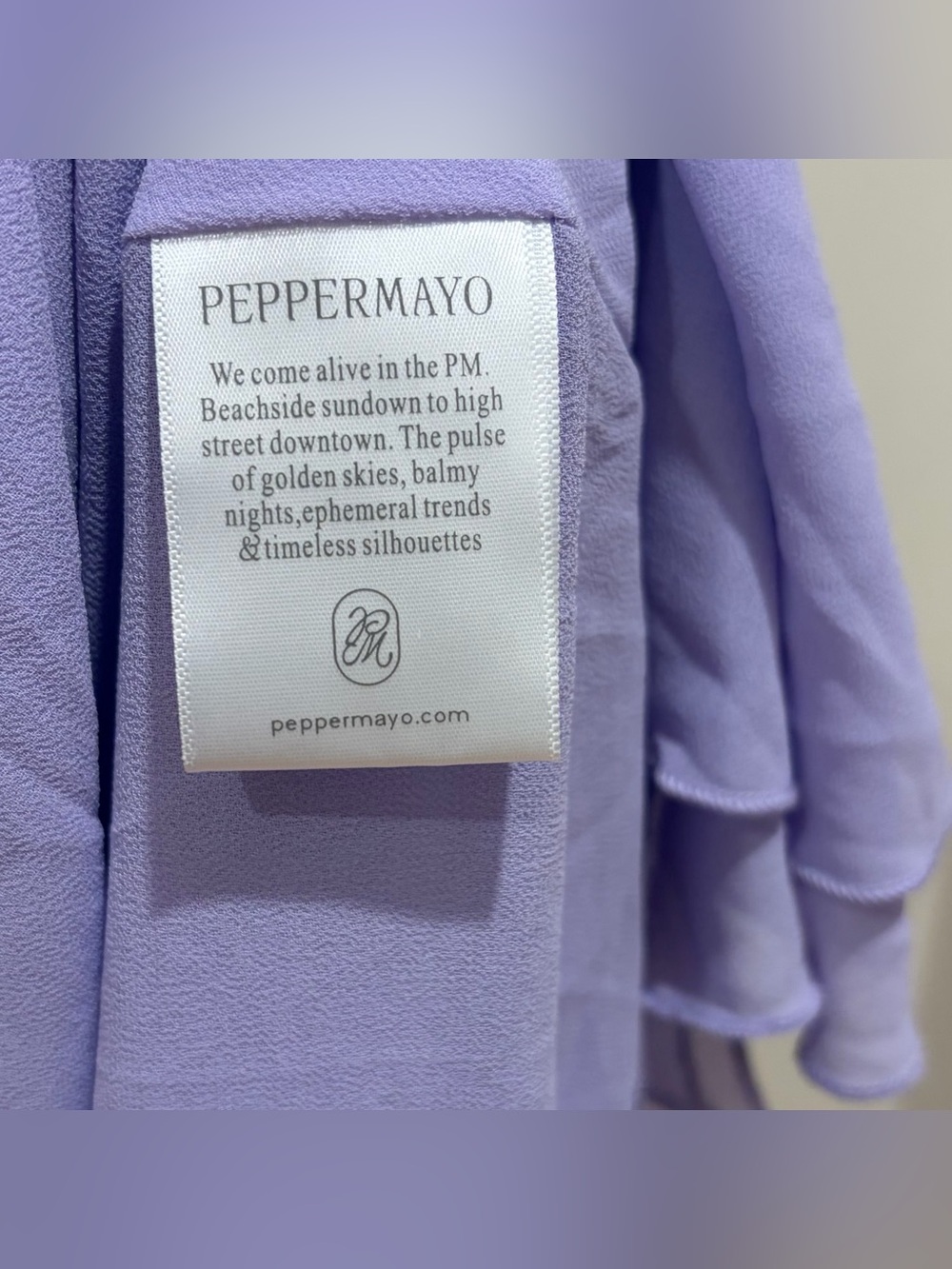 NWT Peppermayo Sunmi Asymmetric Cowl Midi Dress in Lavender Purple - Size XXS - Picture 5 of 10